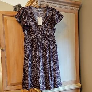 A New Day Black and White Midi Dress